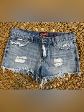 Lucky Brand Light Blue Distressed Denim Cutoff Shorts